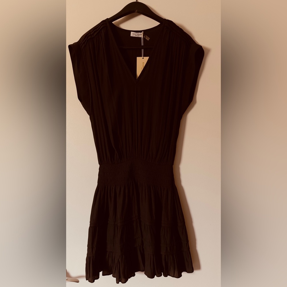 Ramy Brook Vanesa Black V-Neck Dress